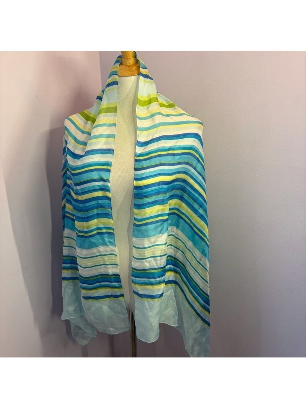 Talbots Striped Scarf,Beautiful - Picture 5 of 11